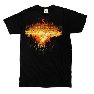 Disturbed Immortalized Band T-Shirt Mens Medium Black Bay Island Heavy Metal Tee